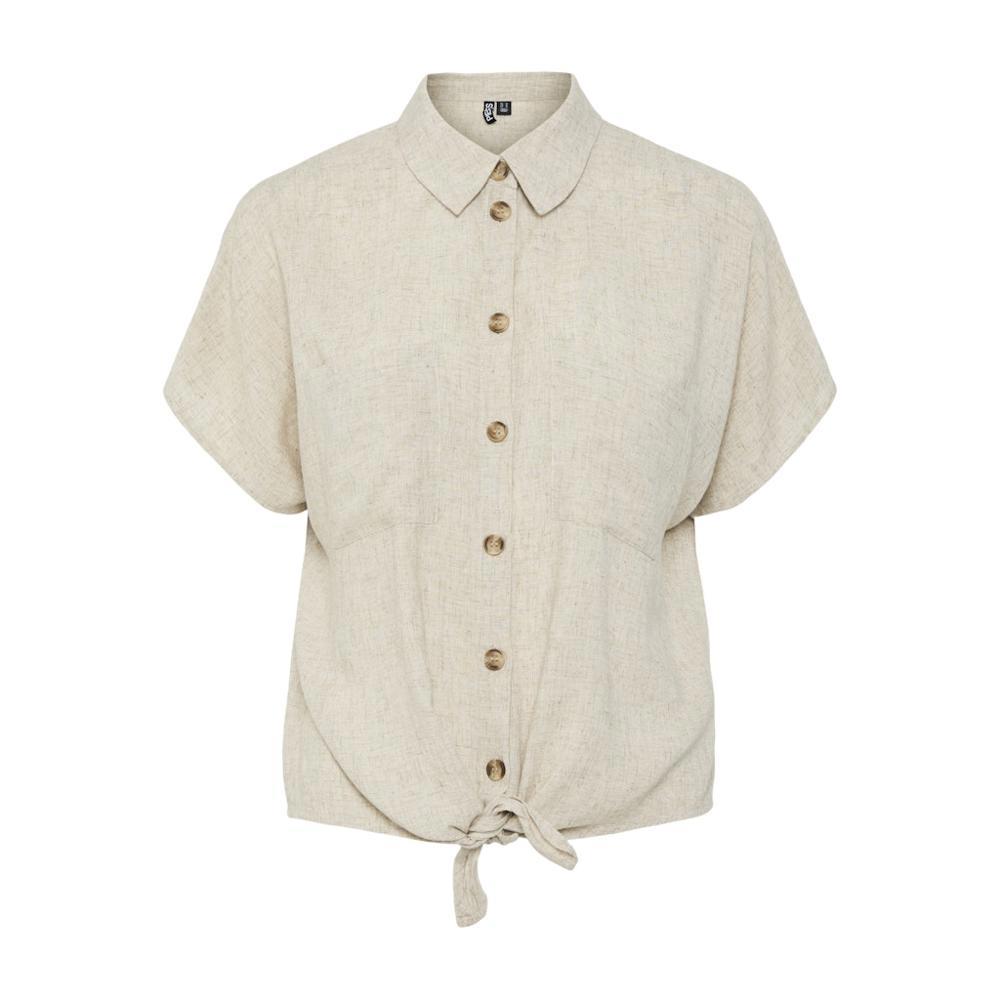 Pieces Pia Short Sleeve Tie Shirt